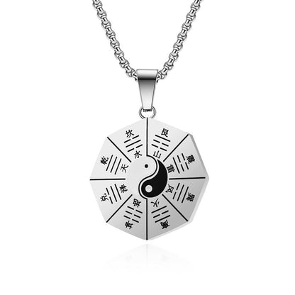 Style Eight Diagrams Titanium Steel National Fashion Pendants