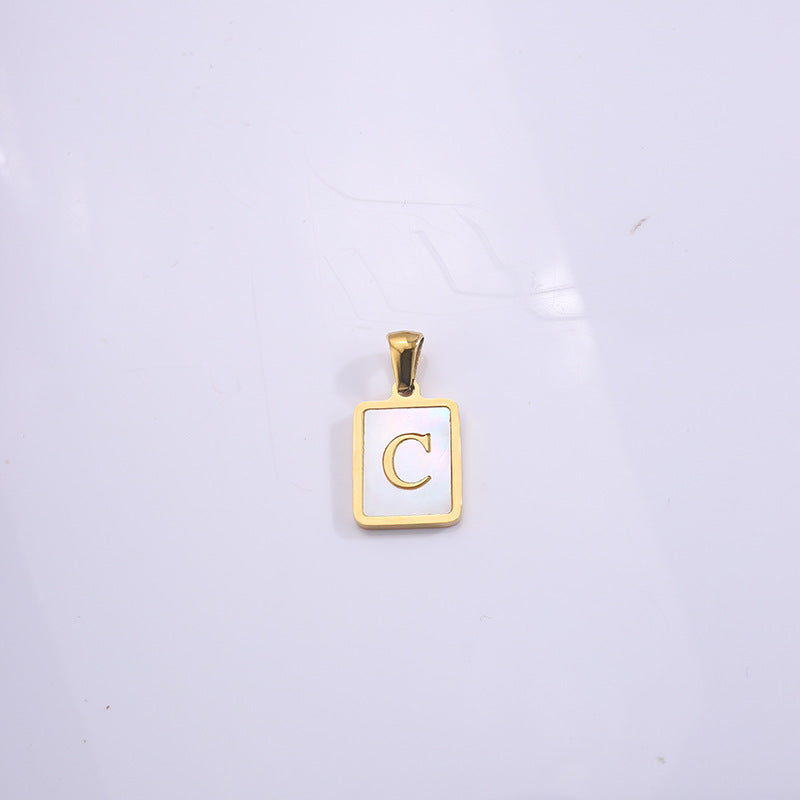 Fashion Real Gold Plated Letter Female Pendants