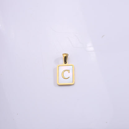 Fashion Real Gold Plated Letter Female Pendants