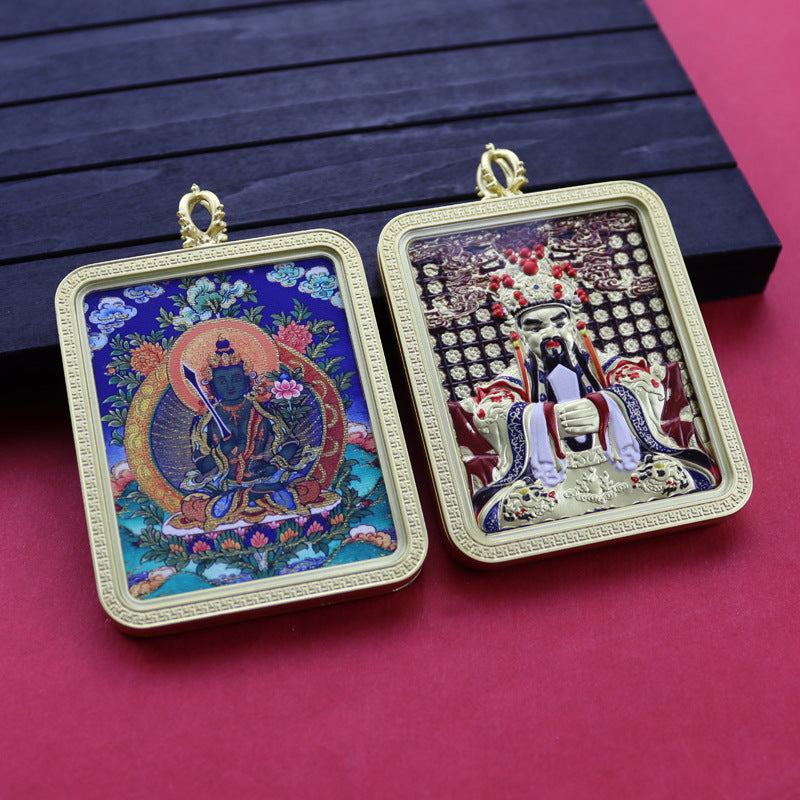 Eight Guards Dragon Five Master Three-dimensional Double-sided Tibetan Pendants