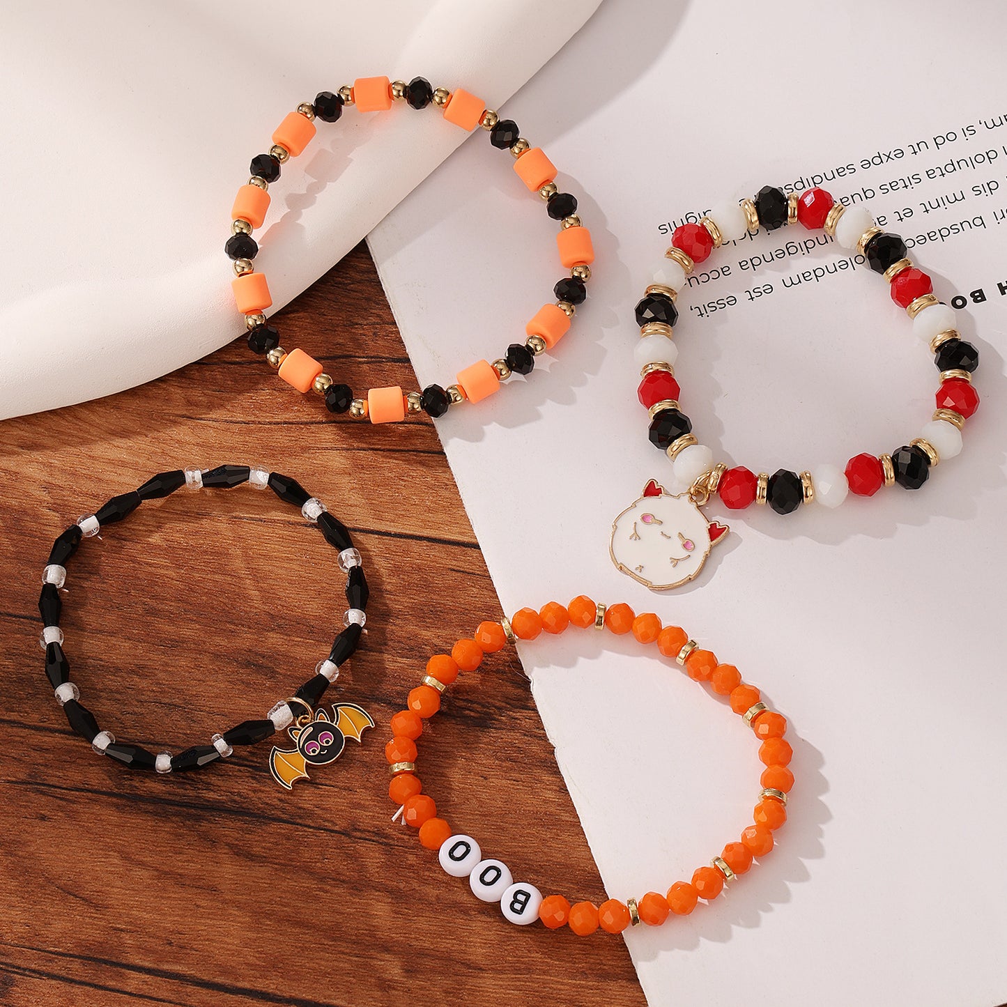 Funny Skull Head Beads Suit Female Bracelets