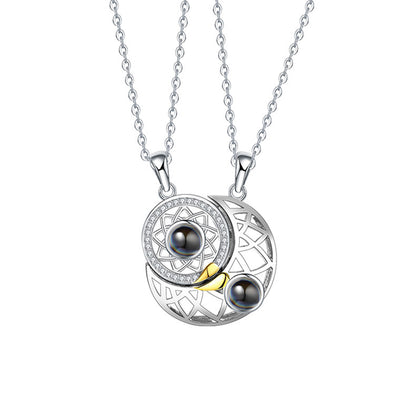 Men's Sun Moon Projection Couple Female Ornament Pendants