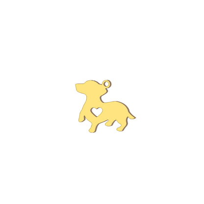 Stainless Steel Charm Colored Dogs Pumpkin Small Jewelry Pendants
