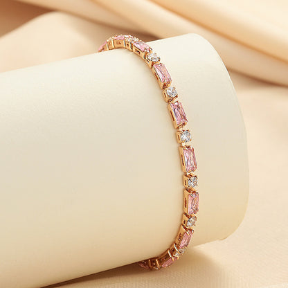 Exquisite Sweet Imitation Moissanite Fashion Refreshing Bracelets