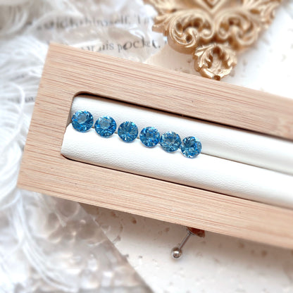 Coating Colorful Crystals Female Screw Tightening Earrings