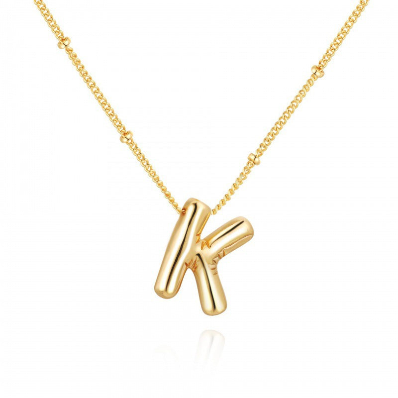 Women's Gold Balloon Glossy English Letter Fashion Pendants