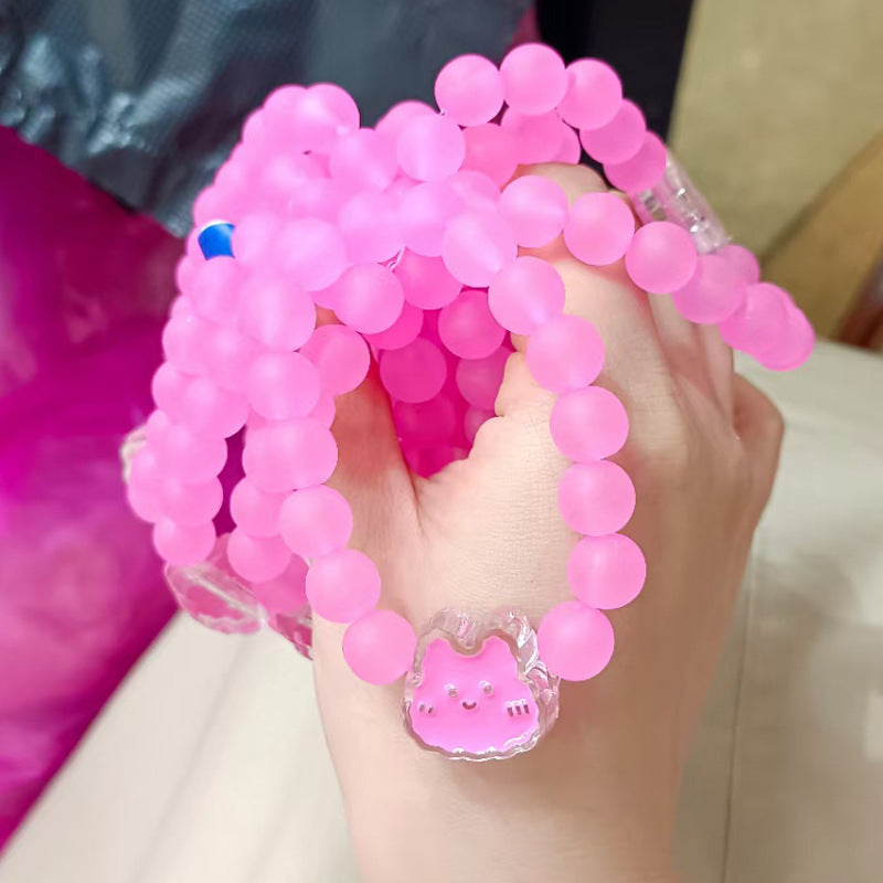 Candy Beads Acrylic Frosted Female Cartoon Bracelets