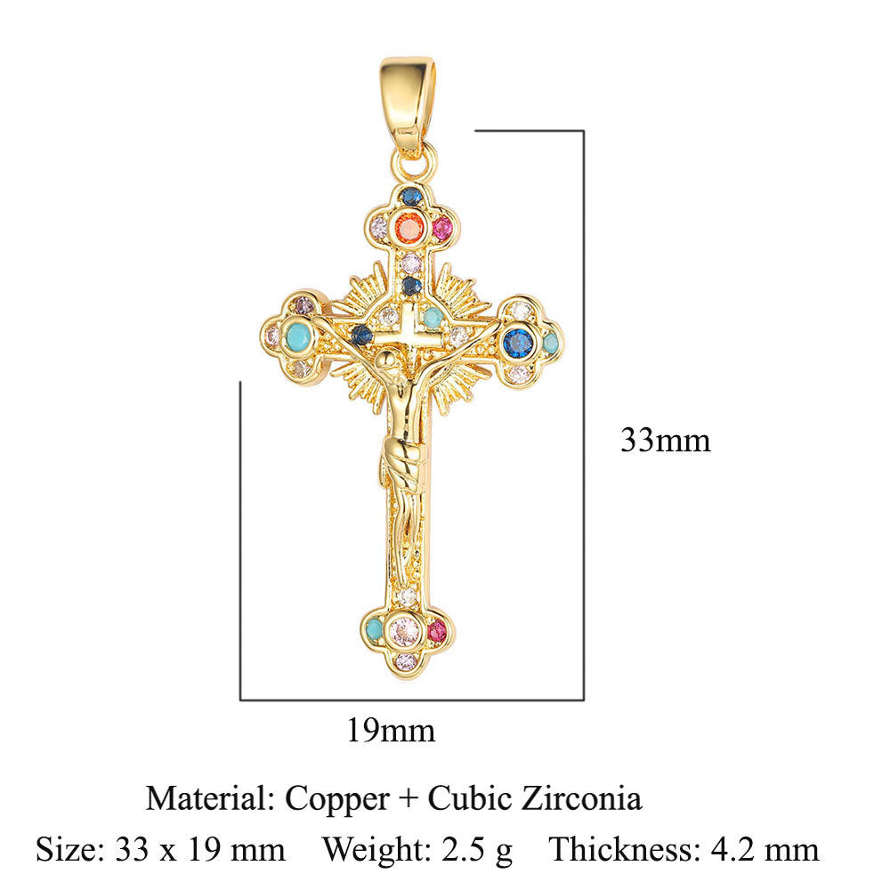 Zirconium Copper Micro Inlaid Zircon Ornament Pendants