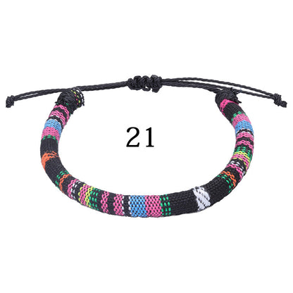 Style Hand Weaving Blue Little Colorful Surfing Bracelets