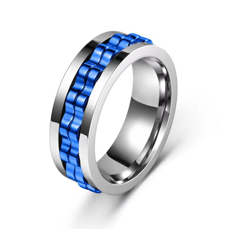 Titanium Steel Rotatable Fashion Hand Accessories Rings