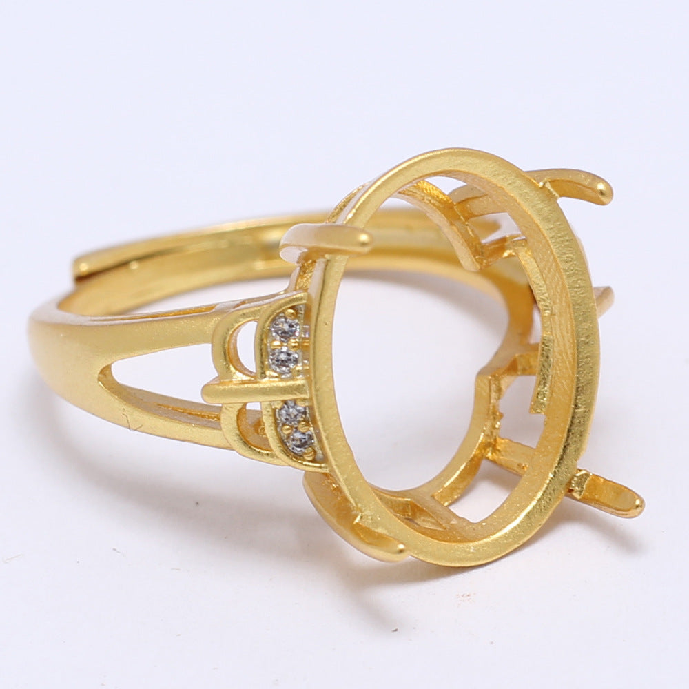 Frame Open Mouth Autumn Copper Alloy Electroplating Sier Rings