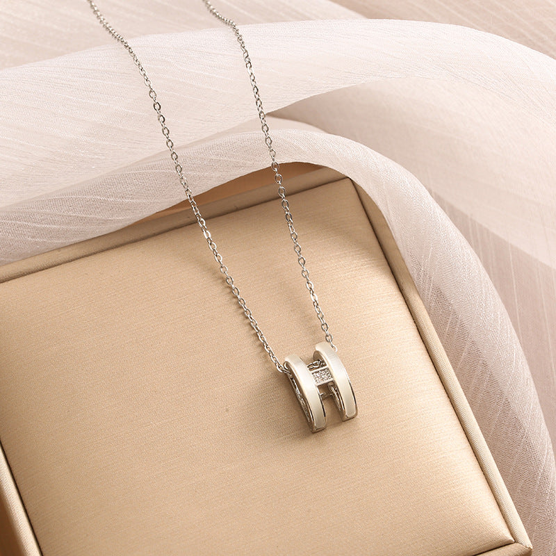 Titanium Steel Colorfast Ornament Female Micro Necklaces