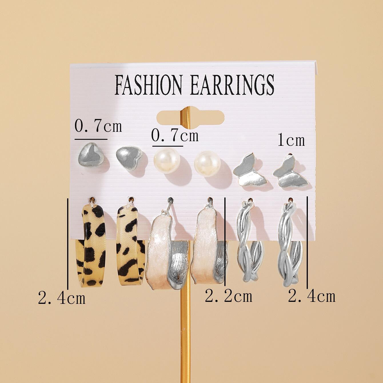 Women's Butterfly Pearl Creative Retro Alloy Card Earrings