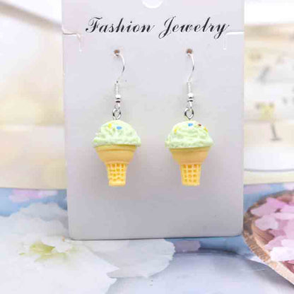 Ice Cream Candy Drink Resin Homemade Earrings