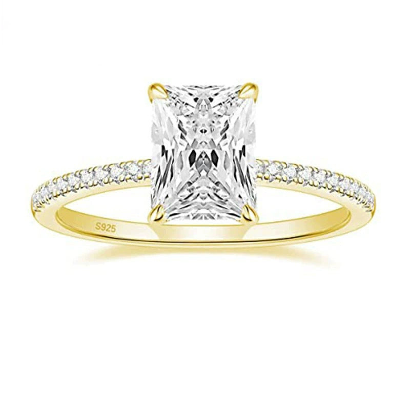 Women's Oran Jewelry Sier Inlay Zircon Rhinestone Rings