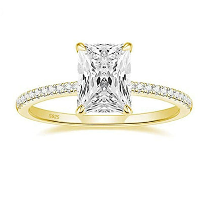 Women's Oran Jewelry Sier Inlay Zircon Rhinestone Rings