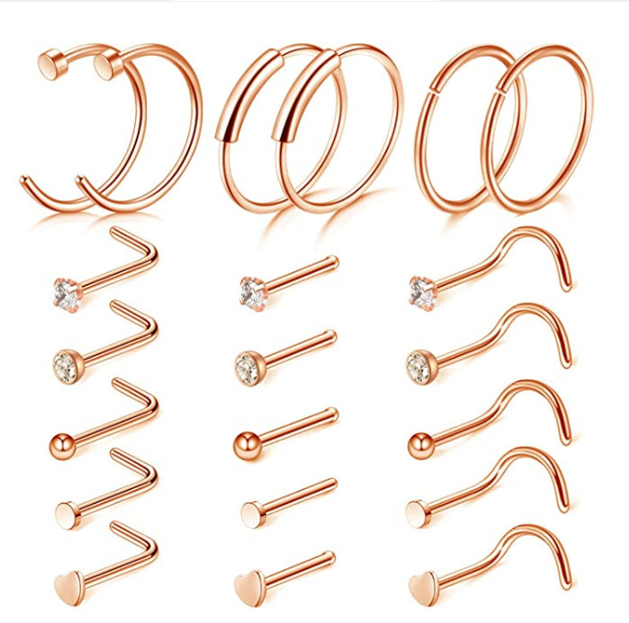 Combination Nose Suit Nail Body Piercing Earrings