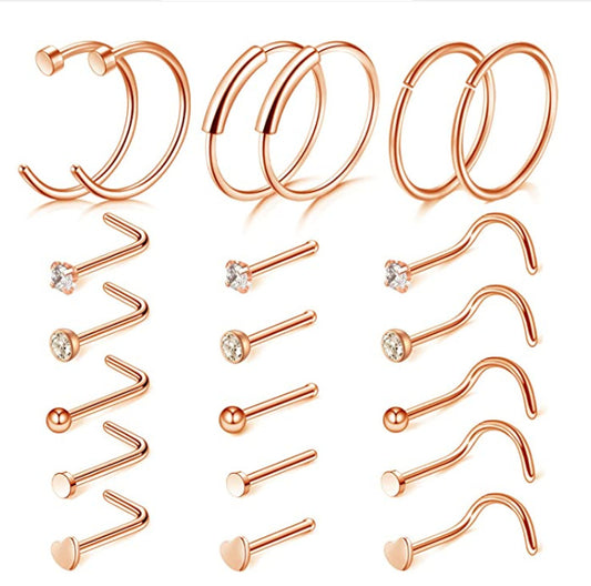 Combination Nose Suit Nail Body Piercing Earrings