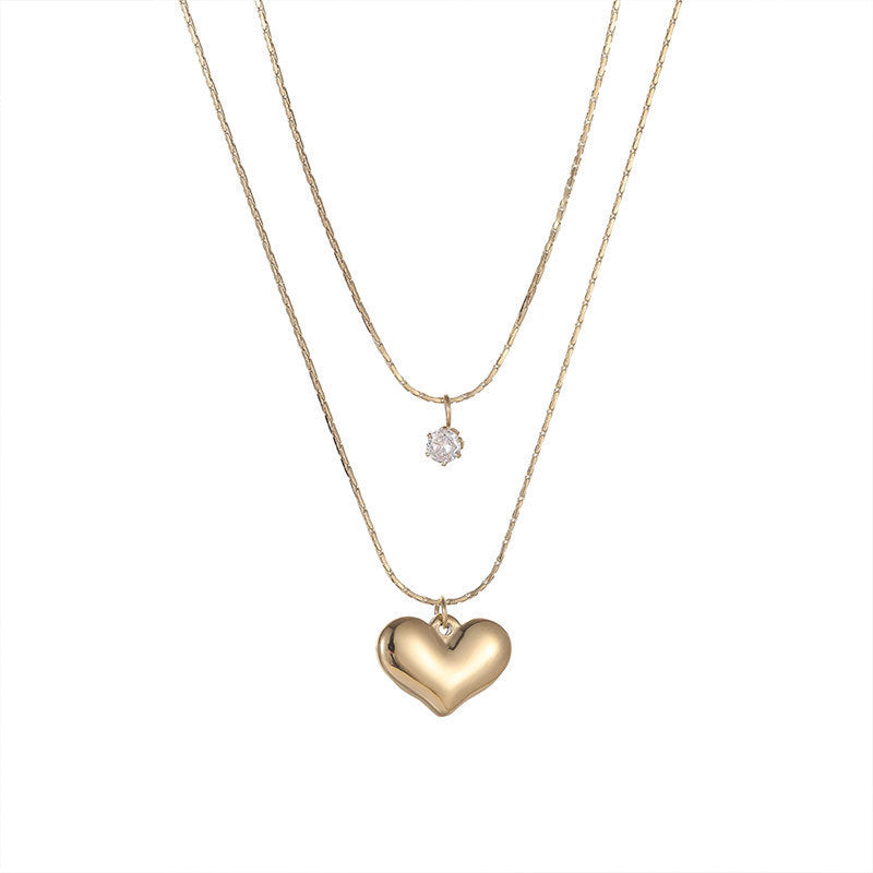 With Niche Advanced Gold-plated Double Layer Necklaces