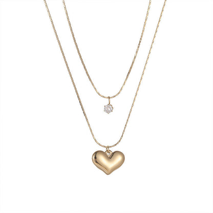 With Niche Advanced Gold-plated Double Layer Necklaces