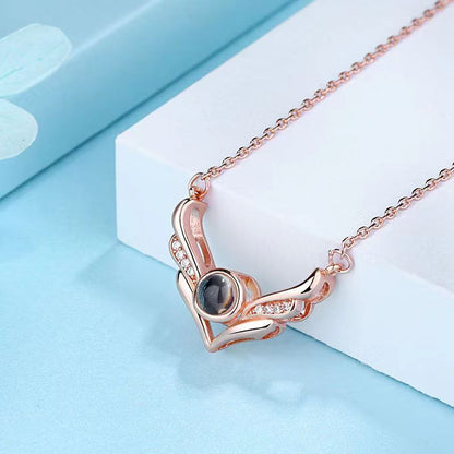 Love Language You Deer Projection Female Necklaces
