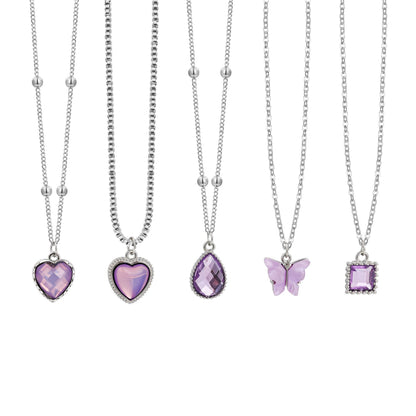 Chain Butterfly Water Drop Love Box Suit Cute Trendy Necklaces