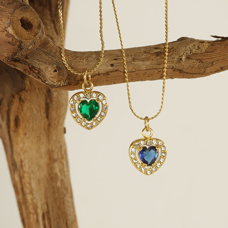 Women's Love For Inlaid Zircon High-grade Light Necklaces