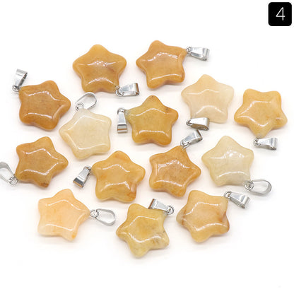 Beautiful Five-pointed Star Natural Stone Accessories Pendants