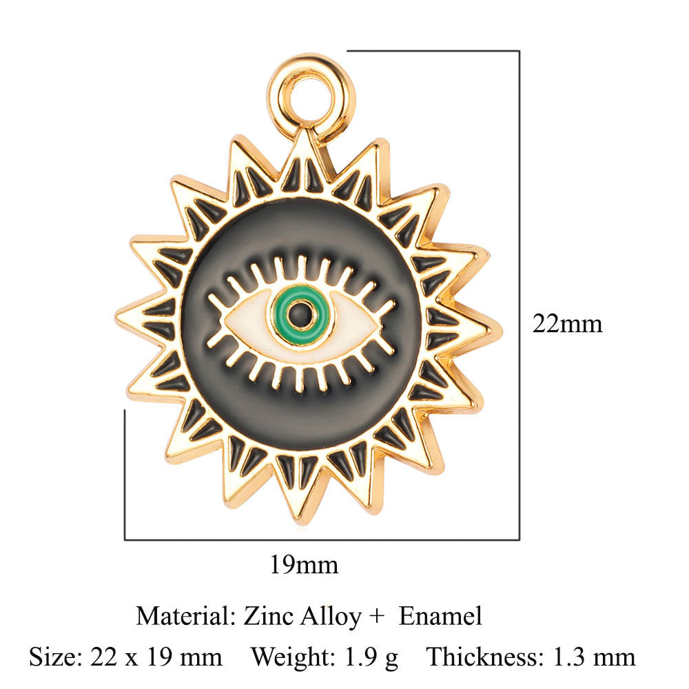 Snowman Elk Smiling Face Alloy Sun Eyes Pendants