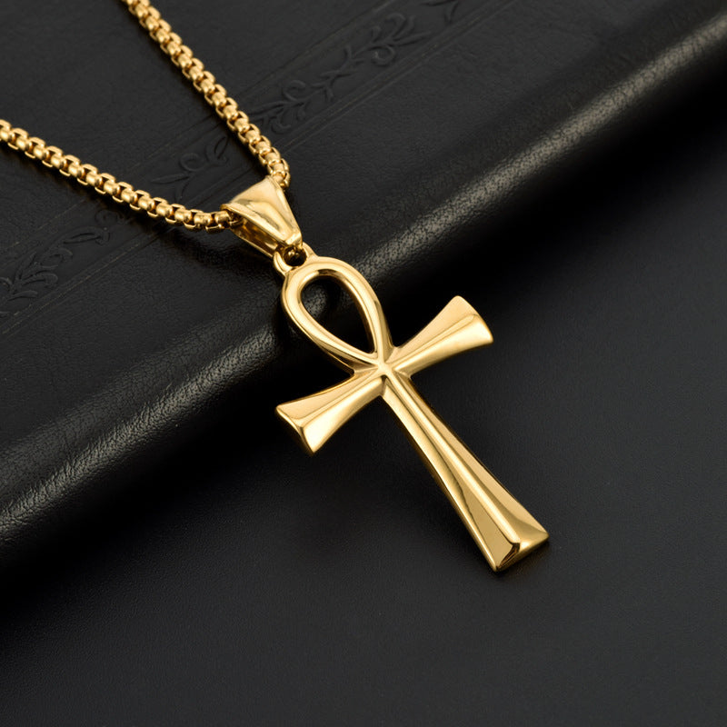 Men's Stainless Steel Cross Personalized Glossy Niche Pendants