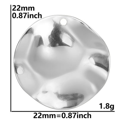 Colorful Vacuum Plating Stainless Steel Geometric Spacer Pendants