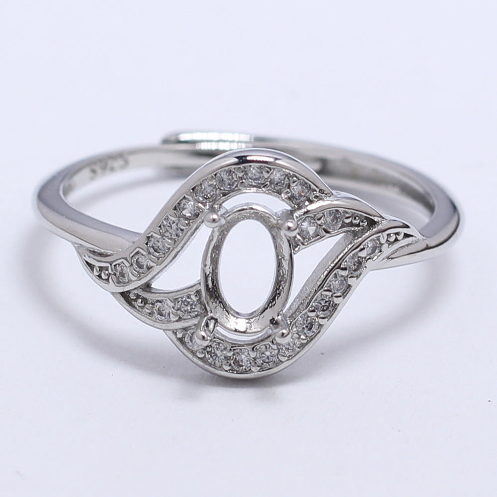 Frame Open Mouth Autumn Copper Alloy Electroplating Sier Rings