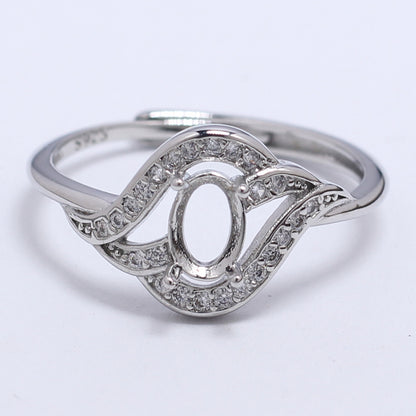Frame Open Mouth Autumn Copper Alloy Electroplating Sier Rings