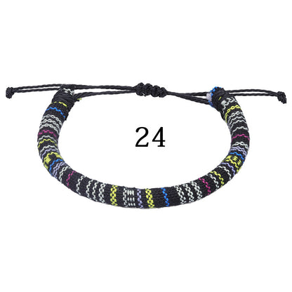 Style Hand Weaving Blue Little Colorful Surfing Bracelets