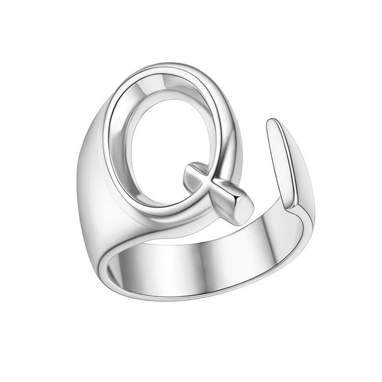 English Letters Female Opening Adjustable Fashion Rings