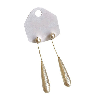 Women's Simplicity Water Drop Pearl Retro High Earrings