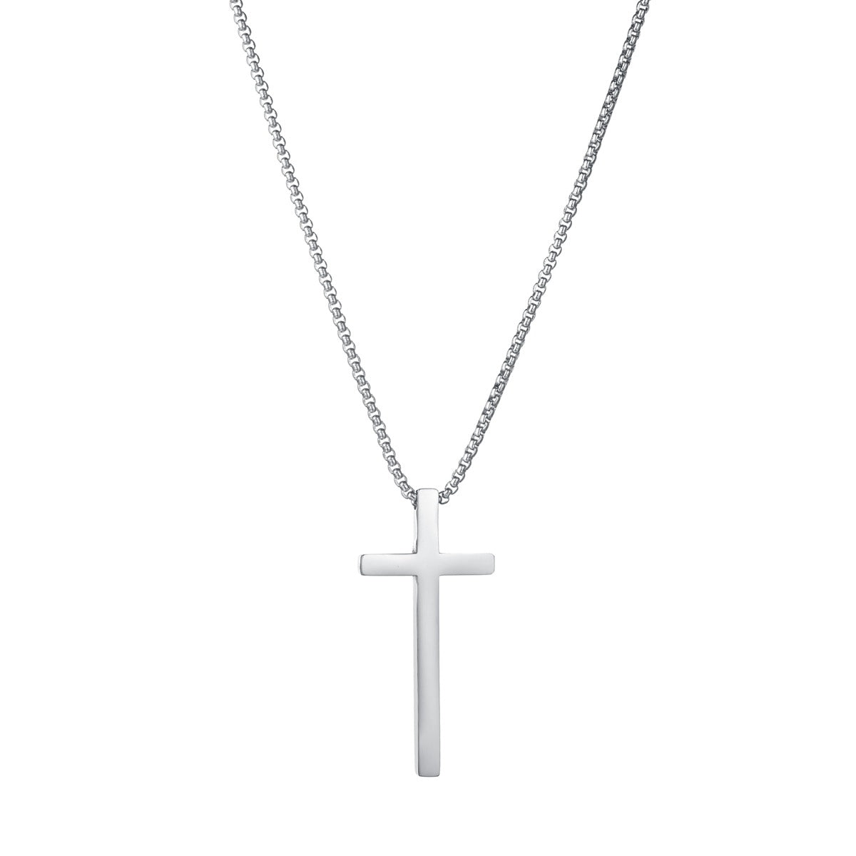 Men's Simple Fashion Cross Titanium Steel Ornament Pendants