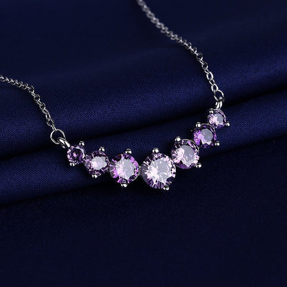 Moissanite Straight Female Clavicle Chain Jewelry Pendants