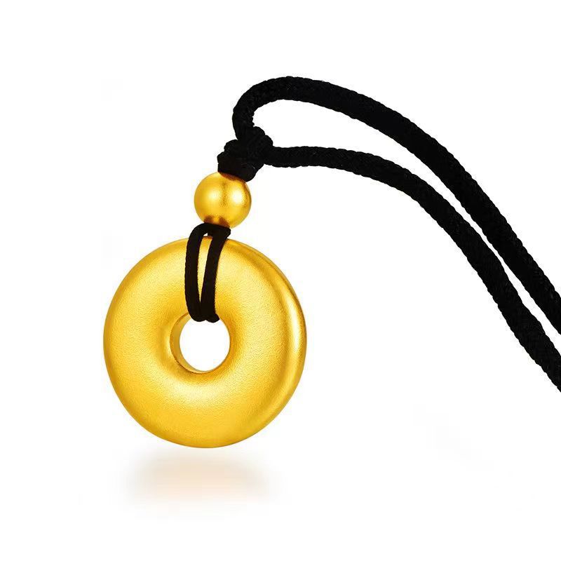 Women's Vietnam Placer Gold Clavicle Chain Gourd Pendants