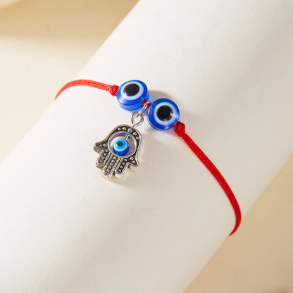 Eye Palm Lucky Couple Hand Weaving Bracelets