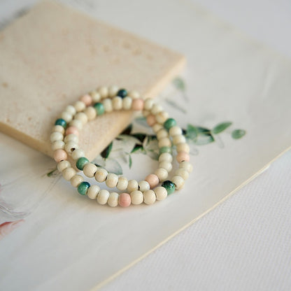 Porcelain Rose Beads Artistic Ceramic Chinese Bracelets