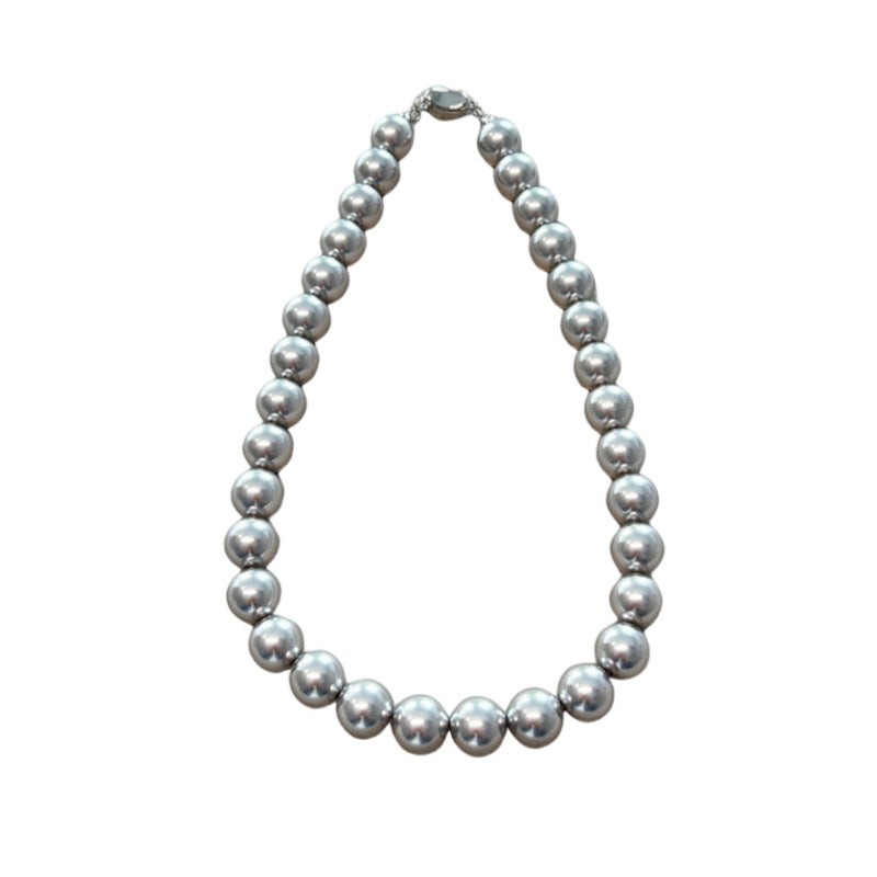 Imitation Polo Pearl Light Luxury Minority Advanced Gray Necklaces