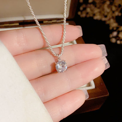 Women's Crown Zircon Simple Elegant Sier Starry Necklaces