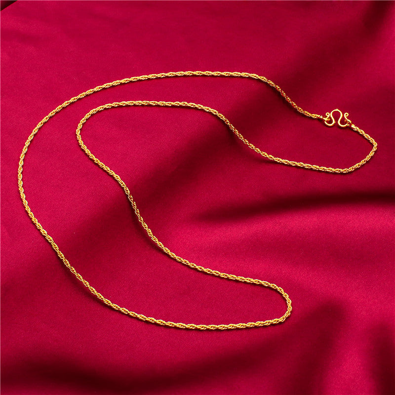 Women's Vietnam Placer Gold Lengthened For Fashion Necklaces