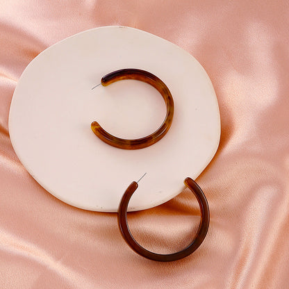 Type Resin Retro Simple Temperament Acetate Earrings