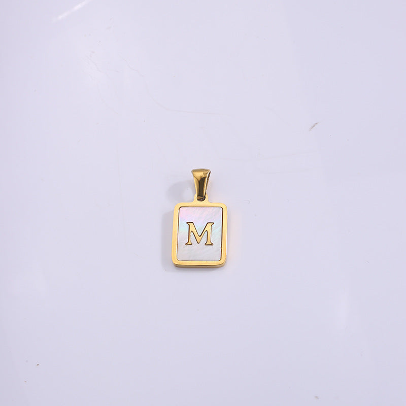 Fashion Real Gold Plated Letter Female Pendants