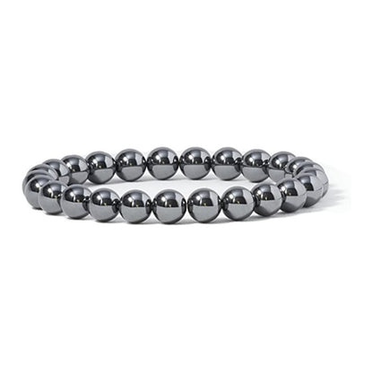 Haematite Hematite Single Circle Round Beads Energy Bracelets