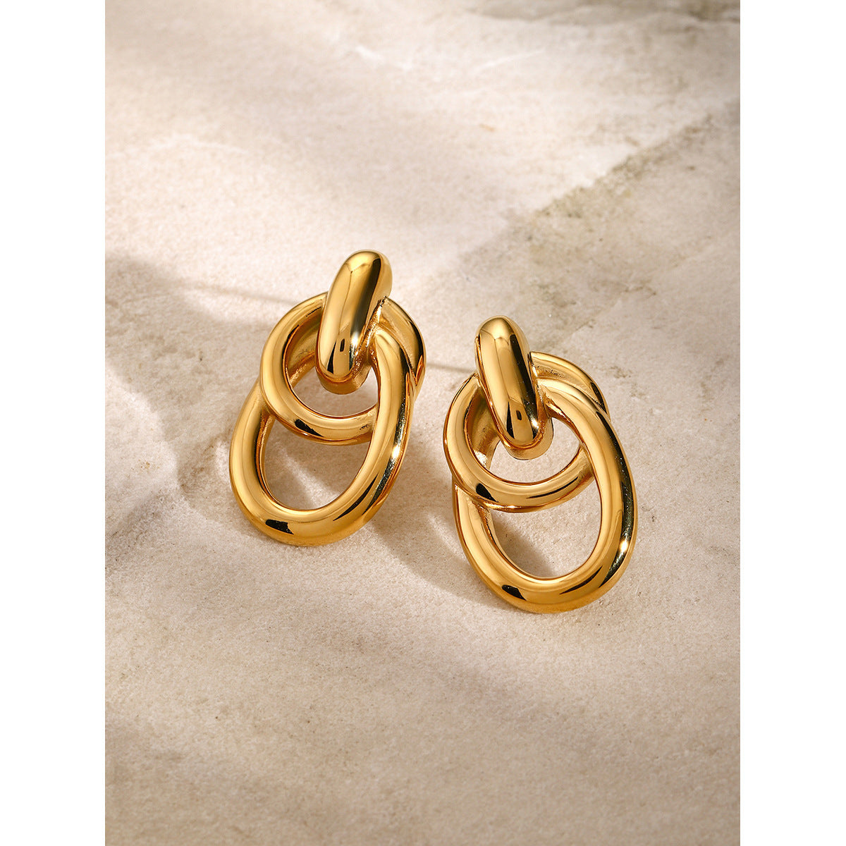 Gold Stainless Retro Winding Fashion Simple Rings