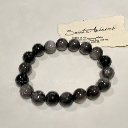 Women's & Men's Natural Obsidian Beaded For Lovers Wild Simple Bracelets