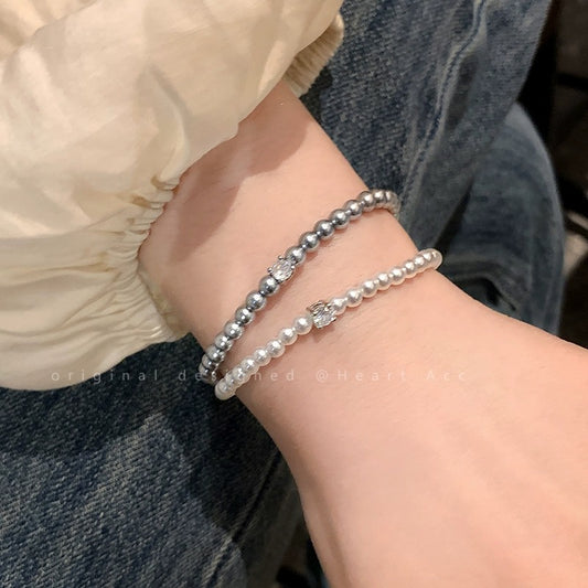 Pearl Zircon For Niche Design Fine Bracelets